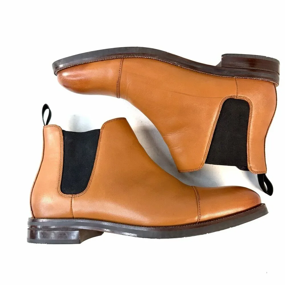 Cole Haan Wagner Grand Chelsea Cap-Toe Waterproof Boots Mesquite 9M C28637